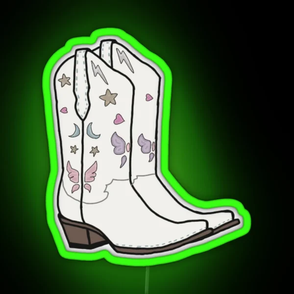 Cowboy Boots RGB Neon Sign
