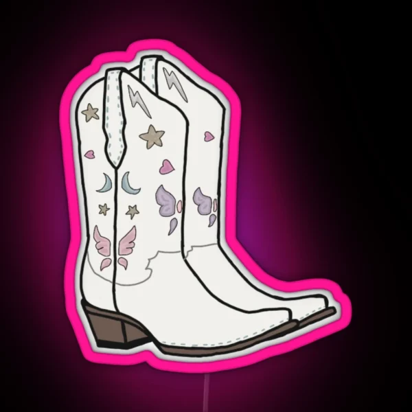 Cowboy Boots RGB Neon Sign