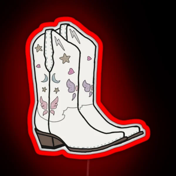 Cowboy Boots RGB Neon Sign