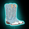 Cowboy boots inspired colorful RGB glowing neon bar pub decor