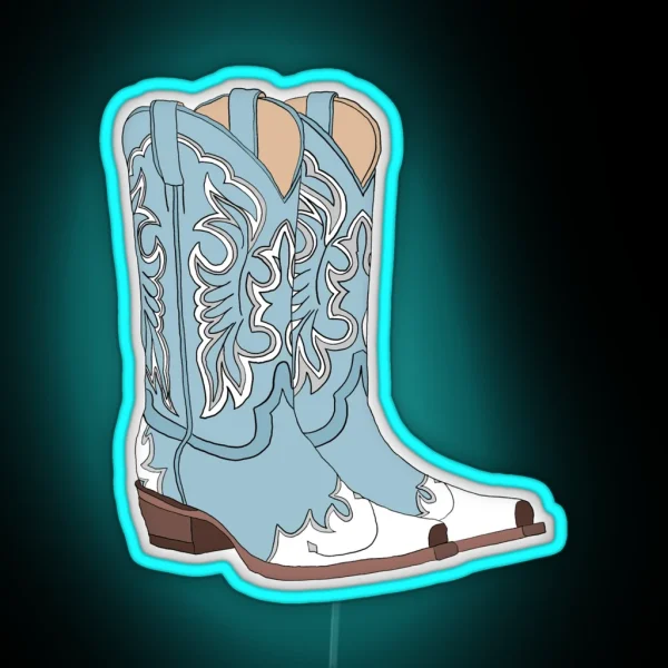 Cowboy Boots RGB Neon Sign