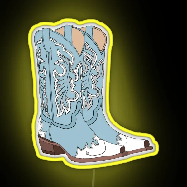 Cowboy Boots RGB Neon Sign