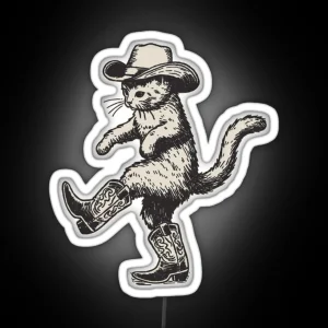 Cowboy Cat RGB Neon Sign