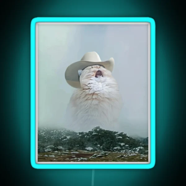 Cowboy Cat RGB Neon Sign