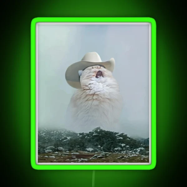 Cowboy Cat RGB Neon Sign