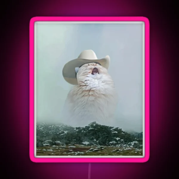 Cowboy Cat RGB Neon Sign