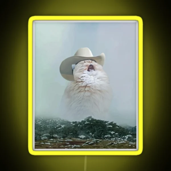 Cowboy Cat RGB Neon Sign