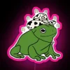 Vibrant RGB neon art cowboy frog decorative home wall lighting