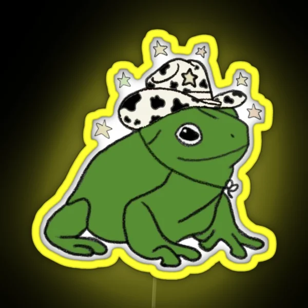 Cowboy Frog RGB Neon Sign