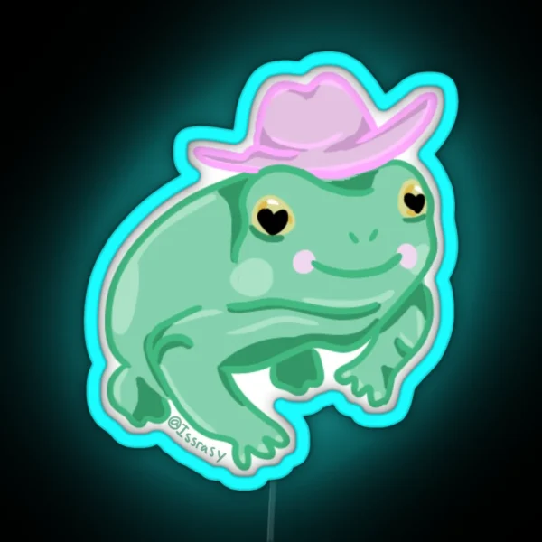 Cowboy Frog RGB Neon Sign