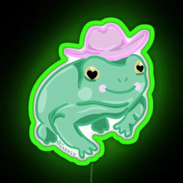 Cowboy Frog RGB Neon Sign
