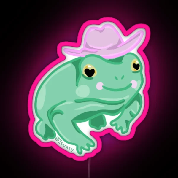 Cowboy Frog RGB Neon Sign