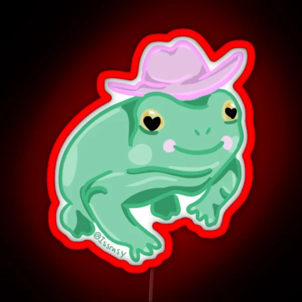 Cowboy Frog RGB Neon Sign