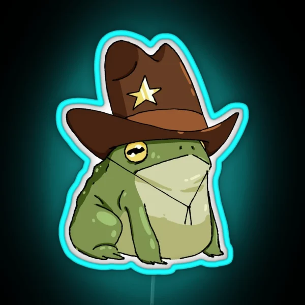 Cowboy Frog RGB Neon Sign