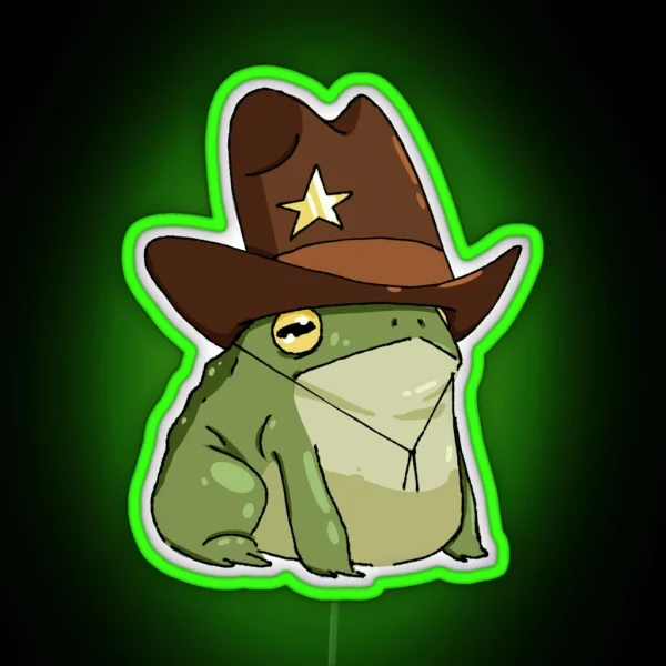Cowboy Frog RGB Neon Sign