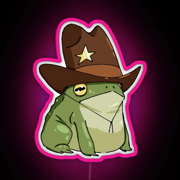 Cowboy Frog RGB Neon Sign