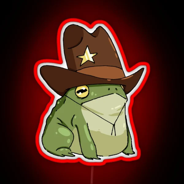 Cowboy Frog RGB Neon Sign