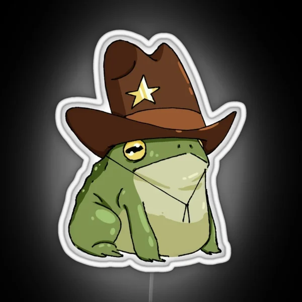 Cowboy Frog RGB Neon Sign
