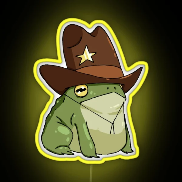 Cowboy Frog RGB Neon Sign