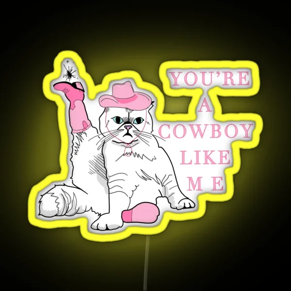 Cowboy Like Me RGB Neon Sign