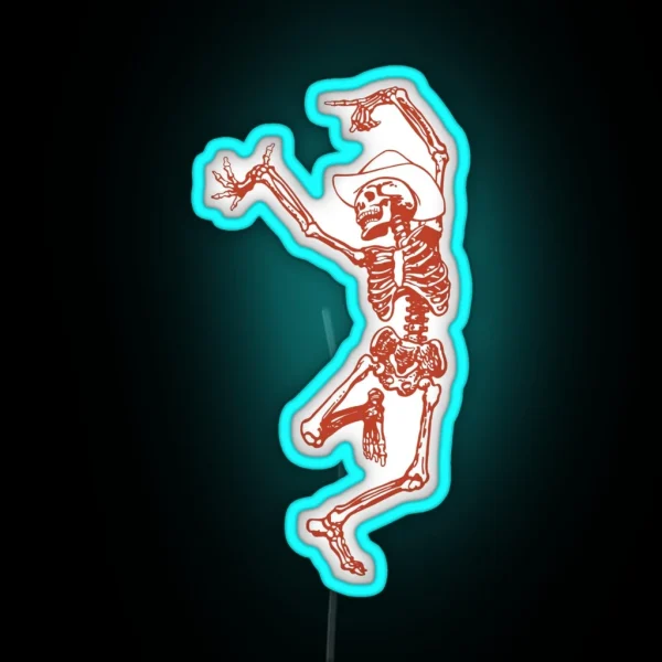 Cowboy Skeleton RGB Neon Sign