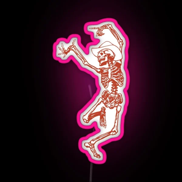 Cowboy Skeleton RGB Neon Sign