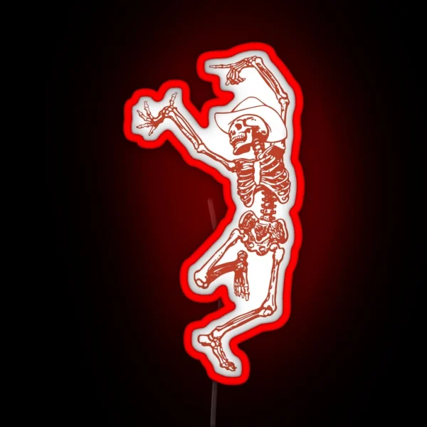 Cowboy Skeleton RGB Neon Sign
