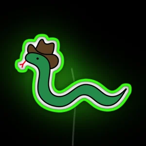 Cowboy Snake RGB Neon Sign