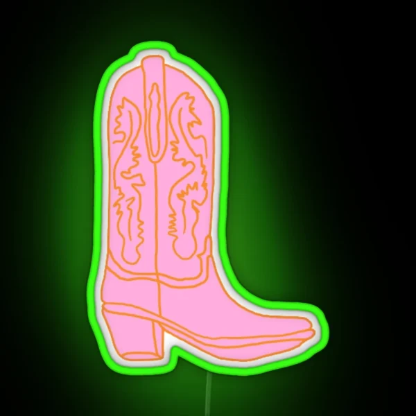 Cowgirl Boot RGB Neon Sign