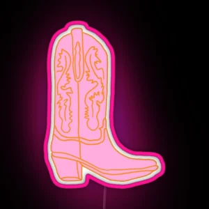 Cowgirl Boot RGB Neon Sign