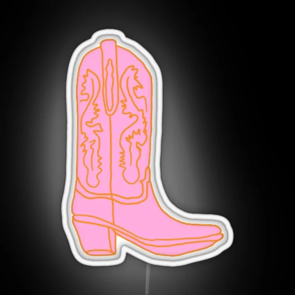 Cowgirl Boot RGB Neon Sign