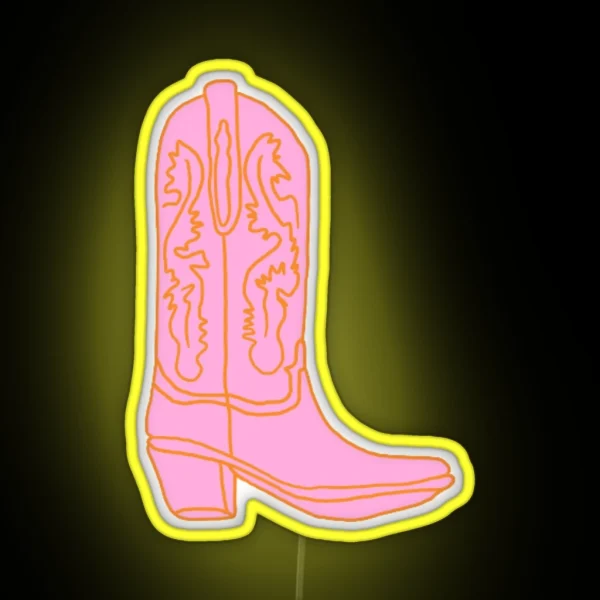 Cowgirl Boot RGB Neon Sign