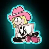 Glowing Cowgirl Lizzie McGuire inspired vintage Western themed bedroom decor sign