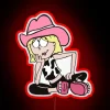 Authentic Western-inspired Cowgirl Lizzie McGuire pop culture neon wall decoration.