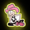RGB LED cowgirl neon sign inspired by Lizzie McGuire character
