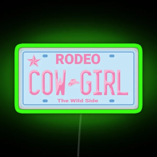 Cowgirl Rodeo RGB Neon Sign