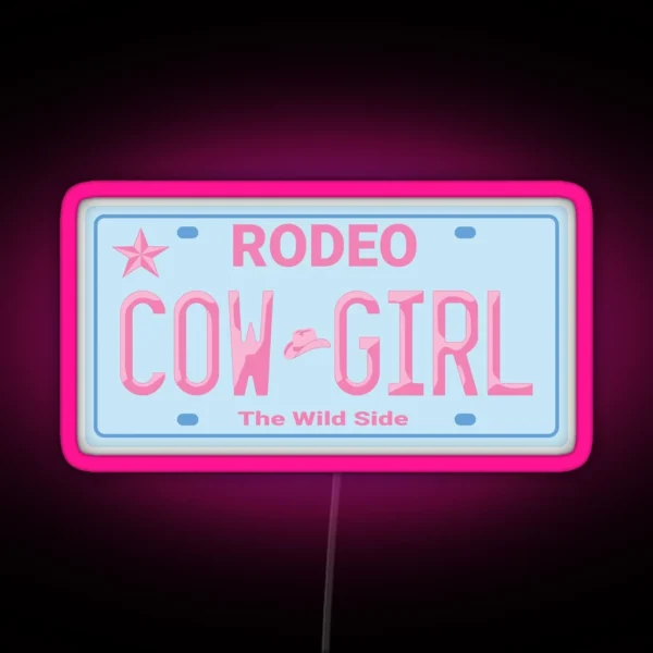 Cowgirl Rodeo RGB Neon Sign