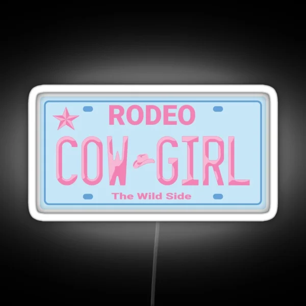 Cowgirl Rodeo RGB Neon Sign