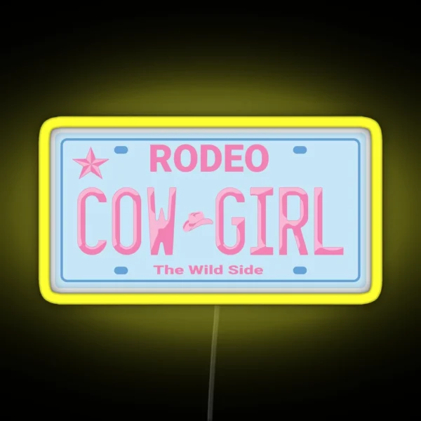 Cowgirl Rodeo RGB Neon Sign