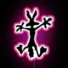 Vibrant RGB Neon Sign with Crash Hole Design, Coyote Theme