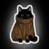 Cozy autumnal vibes illuminated by vibrant RGB neon sweater cat.