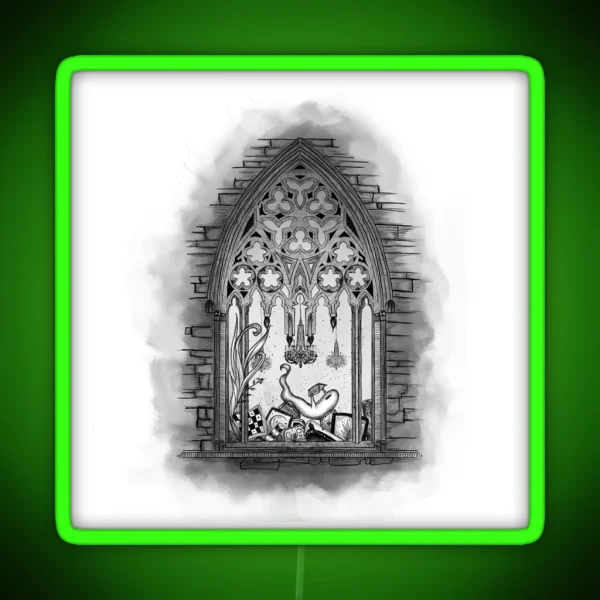 Cozy Gothic Reading Ghost RGB Neon Sign