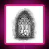 Enchanting LED reading light with ghostly neon Gothic ambiance glow