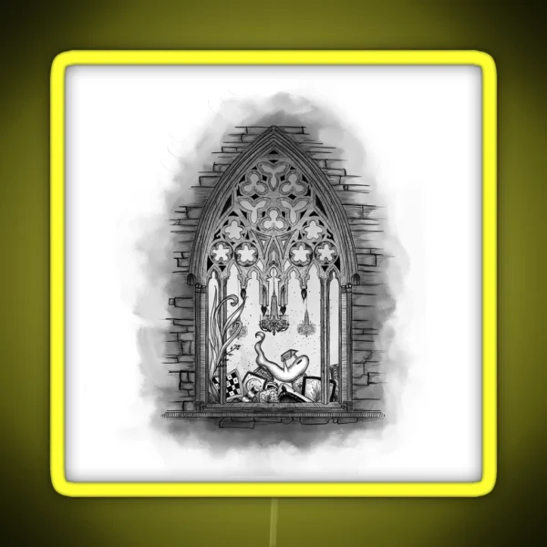 Cozy Gothic Reading Ghost RGB Neon Sign