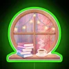 Cozy ambiance illuminated with vibrant colorful lights on rainy days