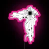 Customizable RGB LED computer heart neon sign decor with black accents.