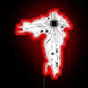 Glowing CPU Neon Sign with Black and Red Accents