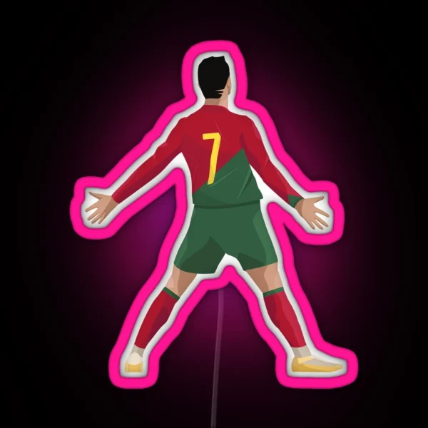 CR7 Cristiano Ronaldo Siu RGB Neon Sign