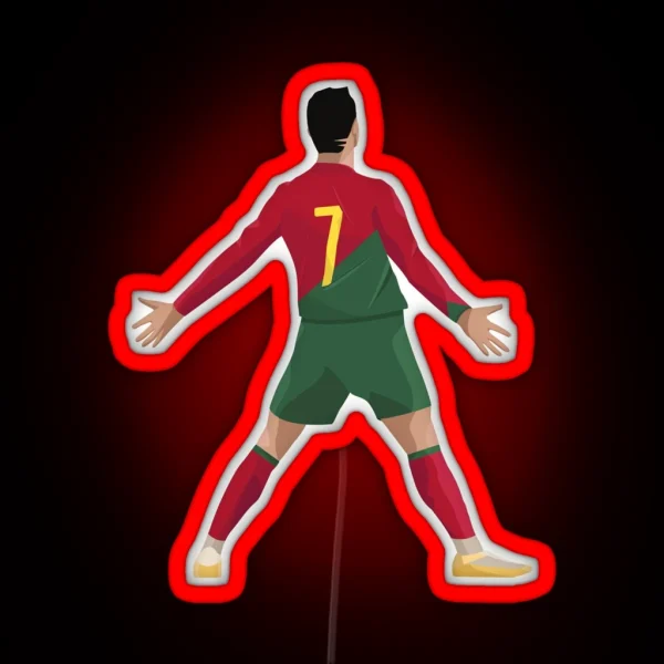 CR7 Cristiano Ronaldo Siu RGB Neon Sign