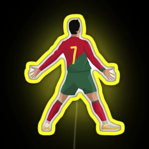 CR7 Cristiano Ronaldo Siu RGB Neon Sign